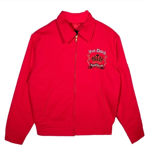 Von Dutch Other - Von Dutch Red Zip-Up Jacket